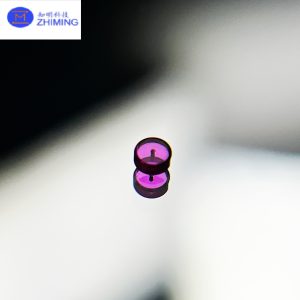 Precision-Engineered Through-Hole Ruby Bearing with Extreme Hardness (Mohs 9) and Synthetic Single-Crystal Ruby for Minimizing Friction and Wear